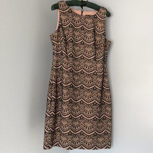 GUESS Los Angeles Lace Dress Pink Black Size 14